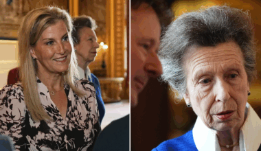 Duchess of Edinburgh and Princess Anne arrive at Windsor Castle to support King Charles