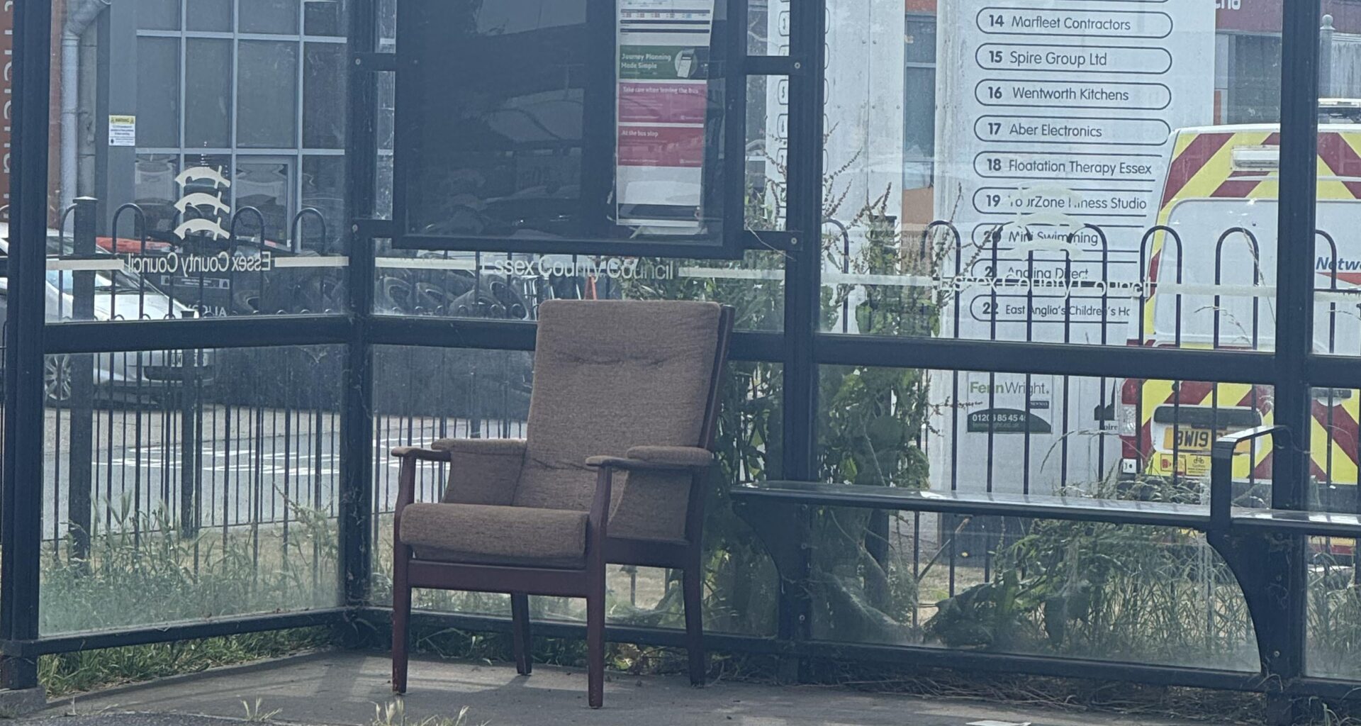 Bus stop has been upgraded with a Shackleton High Seat Chair