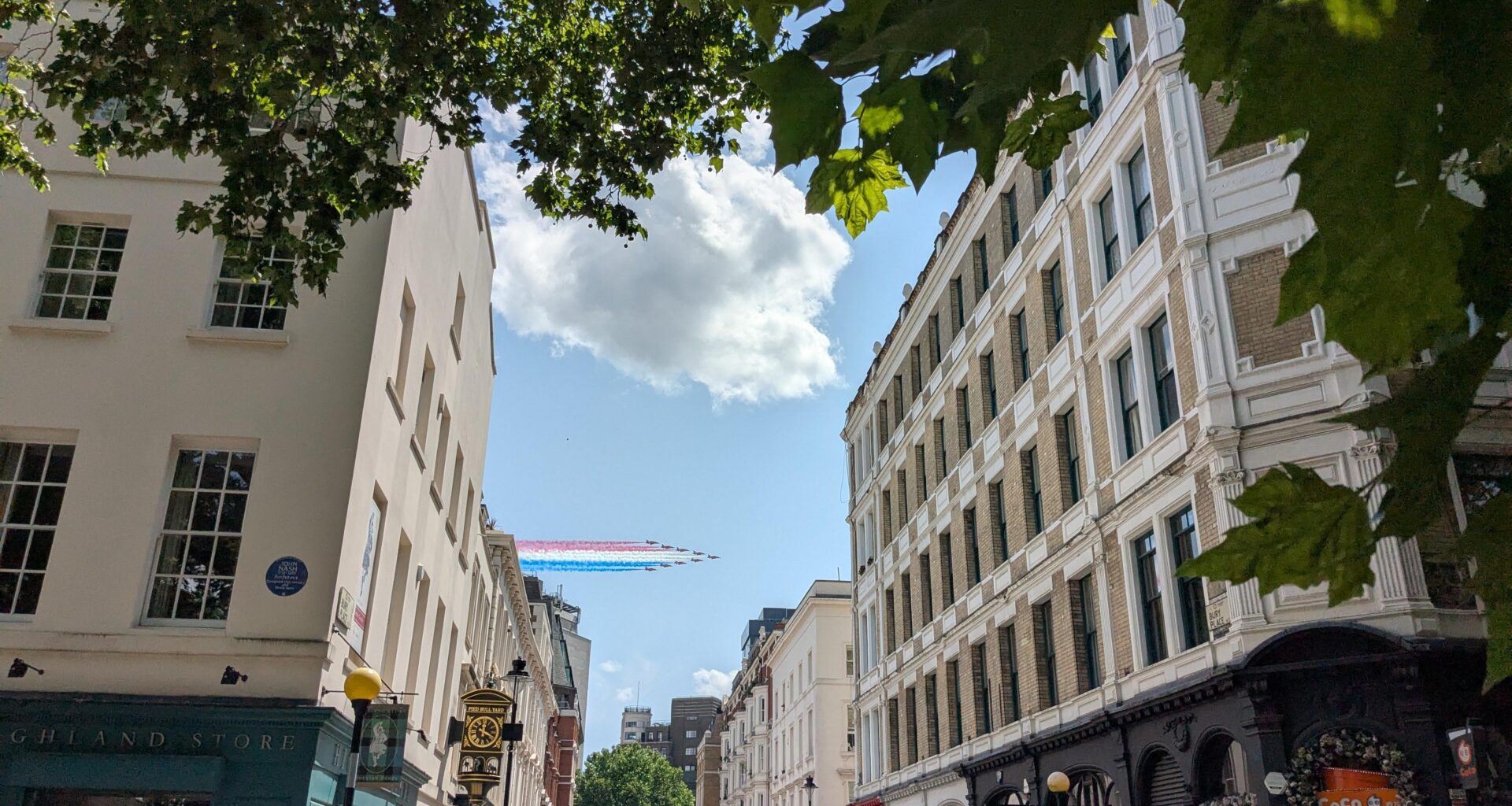 My friend took a perfectly timed picture of the red arrows yesterday