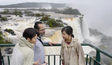 Japan's Princess Kako visits Iguacu Falls as Brazil tour ends