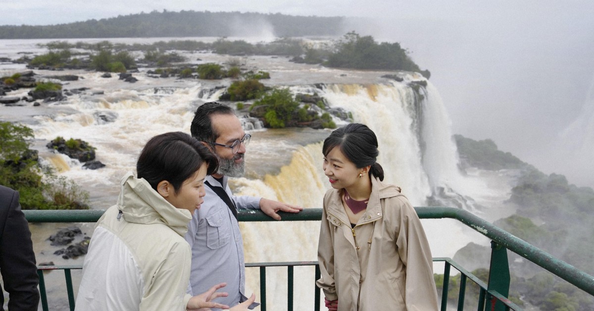 Japan's Princess Kako visits Iguacu Falls as Brazil tour ends