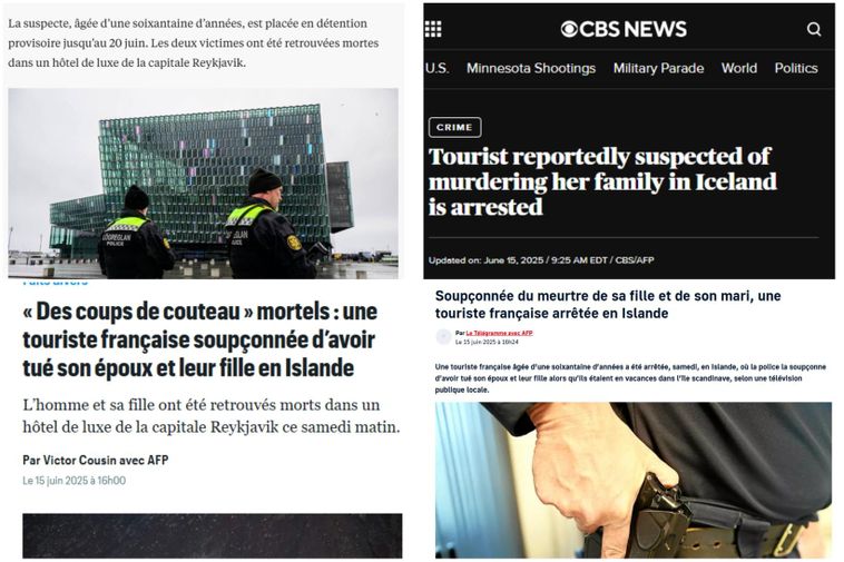 French media report on Reykjavík hotel killings