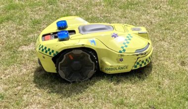 Robotplæneklipperen på Bispebjerg sygehus er en lille ambulance