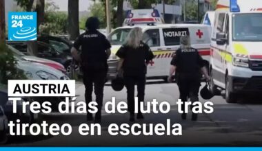 Austria declara tres días de luto tras tiroteo en una escuela que dejó 11 muertos • FRANCE 24