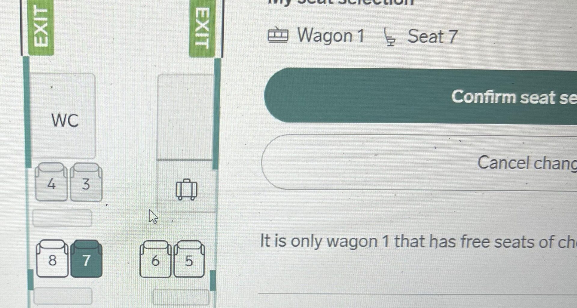 Accidental Vy seats