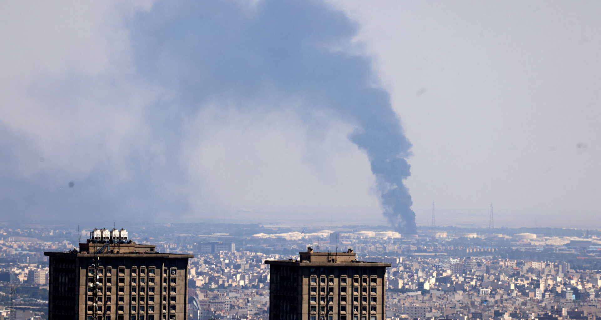Smoke billows over Tehran