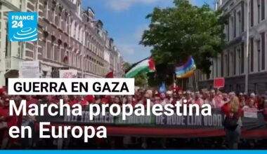 Jornada de manifestaciones en varias ciudades europeas contra el asedio israelí en Gaza