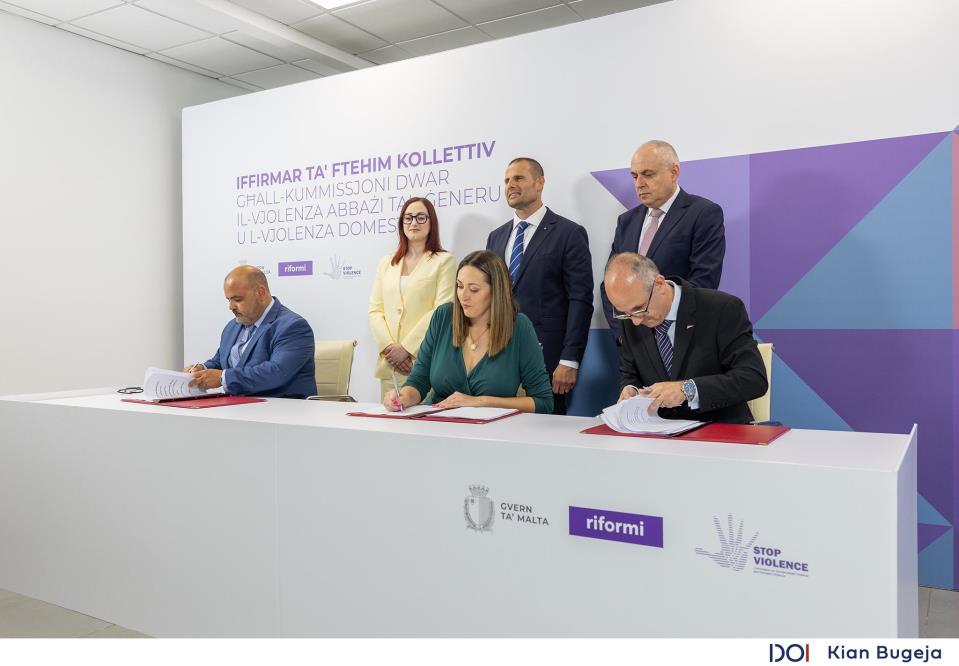 Collective agreement signed for domestic violence commission workers in Malta