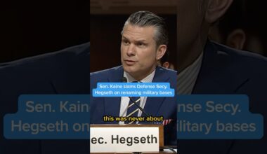 Sen. Kaine slams Defense Secy. Hegseth on renaming military bases