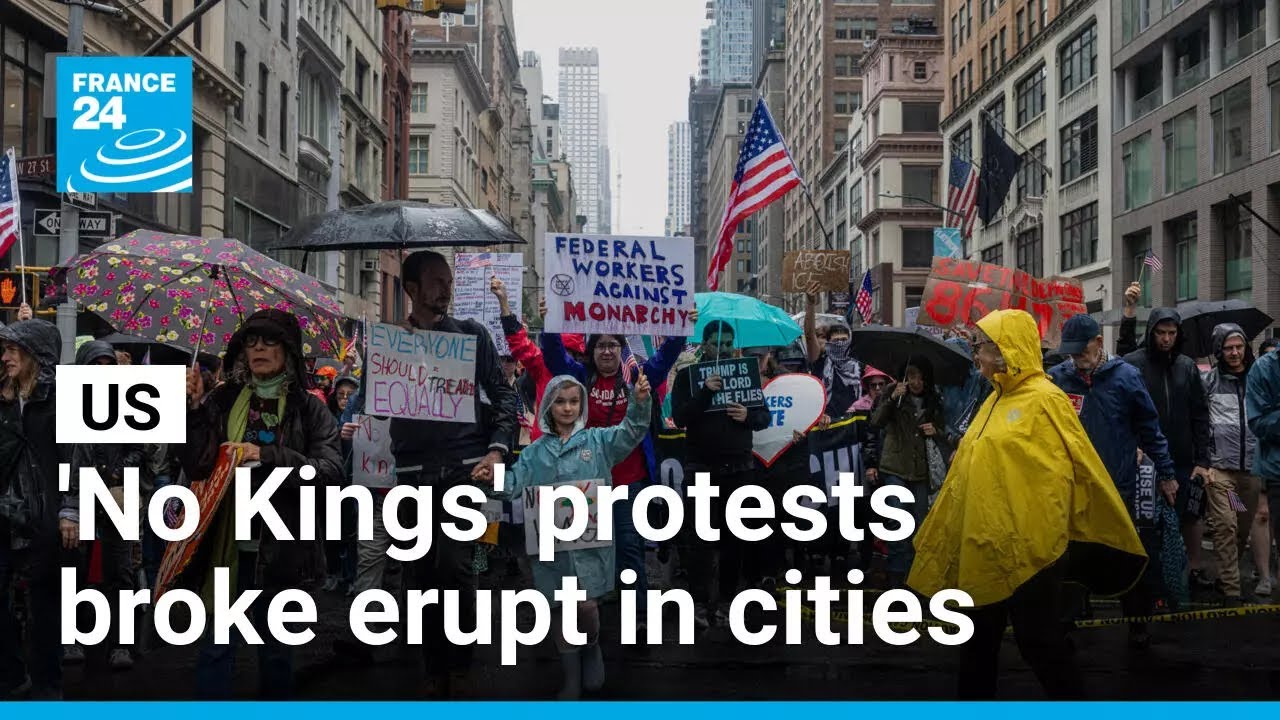 Trump revels in military parade as 'No Kings' protests erupt nationwide • FRANCE 24 English