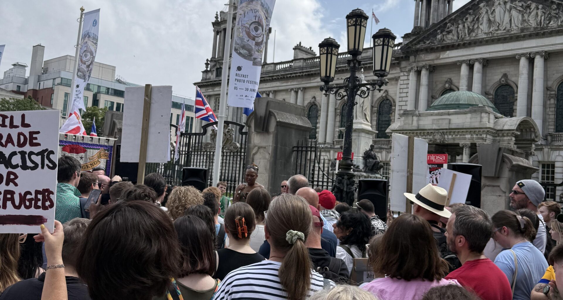 Fantastic Turnout at the Anti-Racism Rally in Town Today!