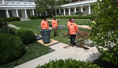 White House Rose Garden Bulldozed as Work Starts Paving It Over