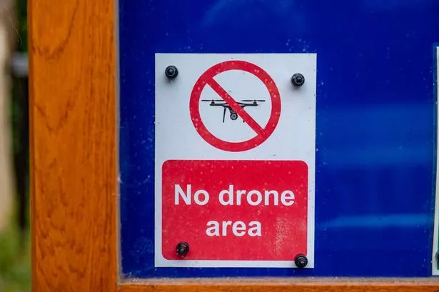 Some villagers have taken to putting up 'no drone' signs