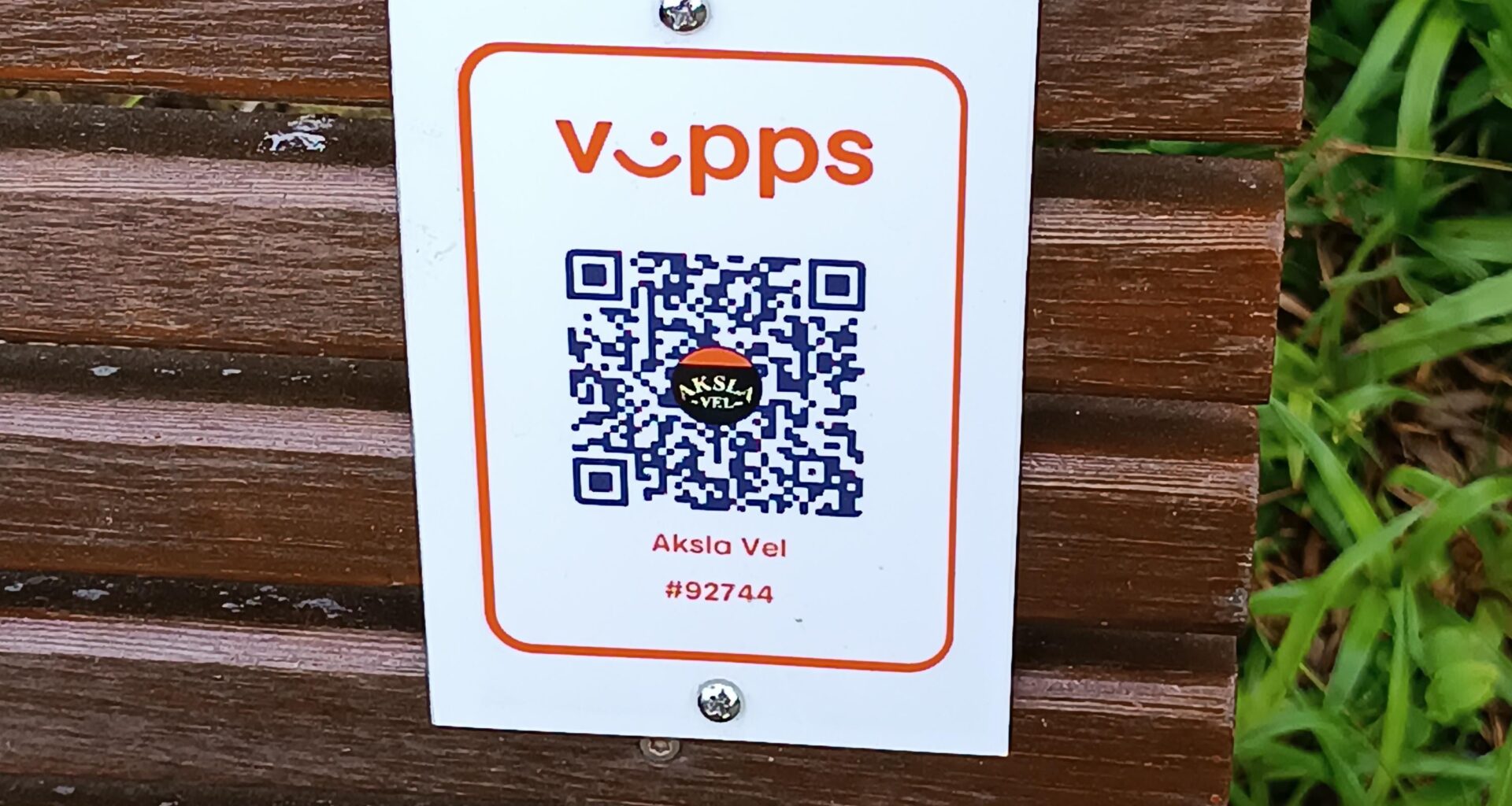 QR codes on benches