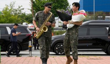 In South Korea, fans celebrate end of military service for K-pop's BTS