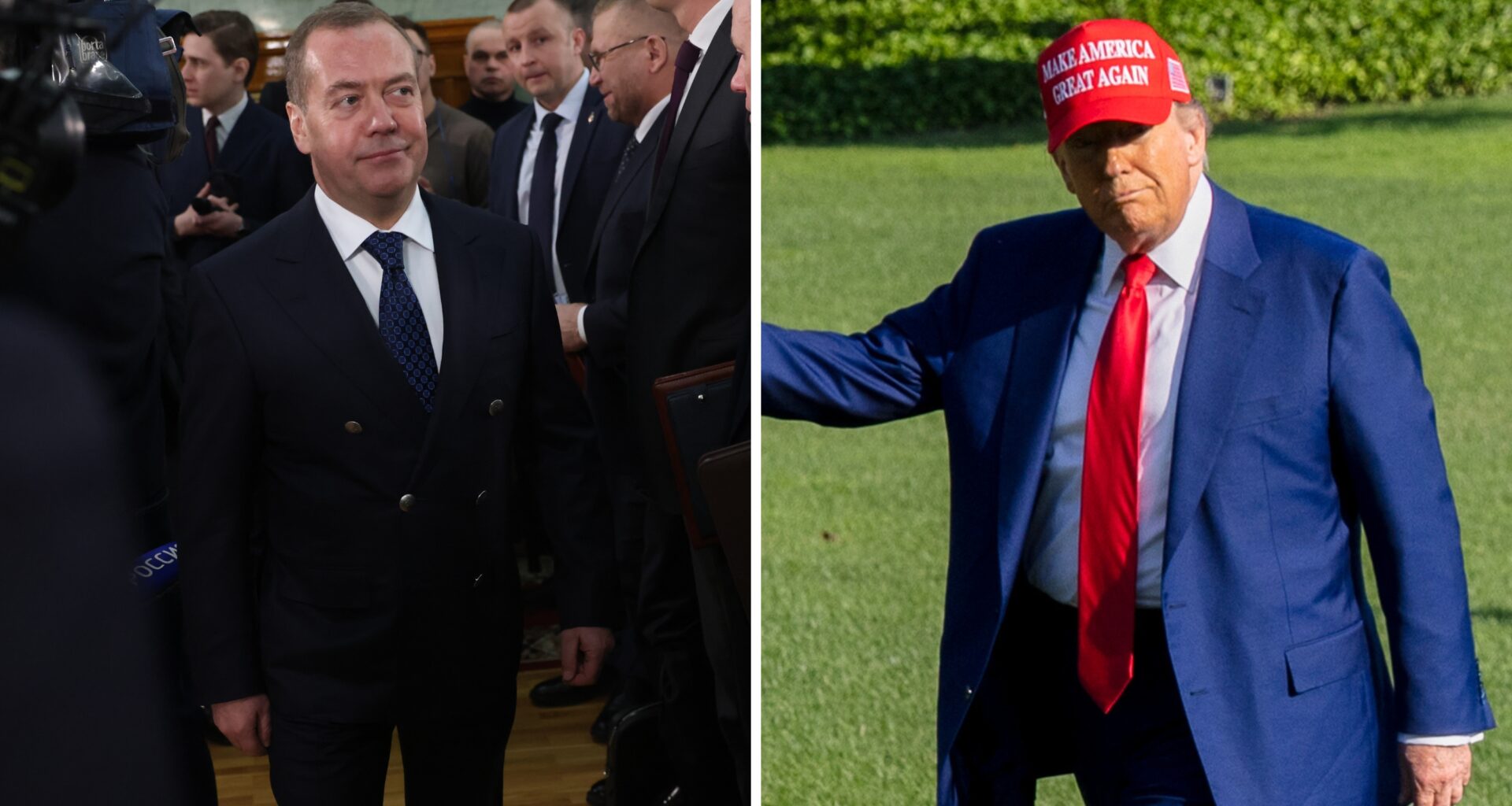 Dmitry Medvedev and Donald Trump