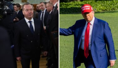 Dmitry Medvedev and Donald Trump