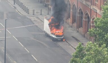 truck on fire at King's Cross