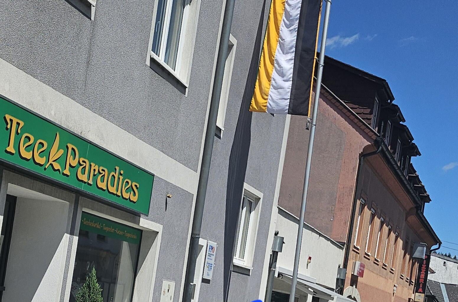 Bedeutung der Flagge vor dem Fpö Büro?