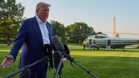 Trump swears in outburst at Israel and Iran over ceasefire violations – video