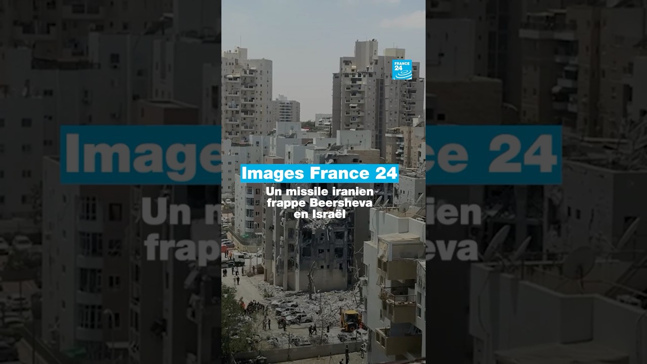 Images France 24 : Un missile iranien frappe Beersheva en Israël • FRANCE 24