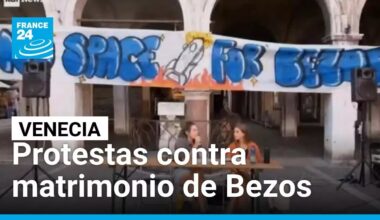 "No hay espacio para Bezos": movimiento protesta contra matrimonio del magnate en Venecia
