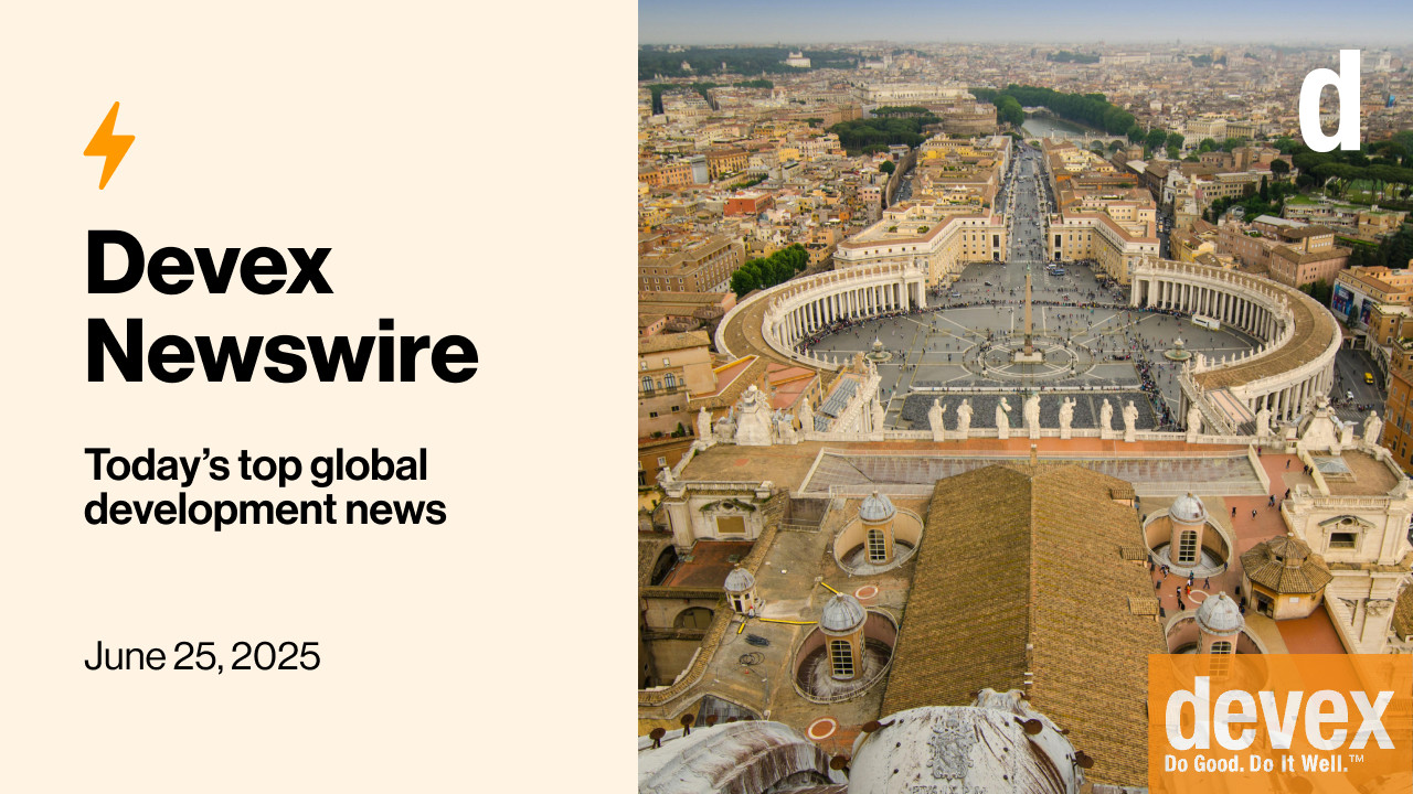 Devex Newswire: Vatican endorses action plan for global debt relief