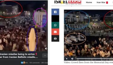 Video shows stampede at Tel Aviv memorial event, not Israelis fleeing to bunkers