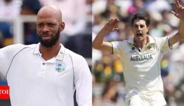 West Indies 131/5 in 43.4 Overs | West Indies vs Australia 1st Test Highlights: Pat Cummins wins toss, opts to bat