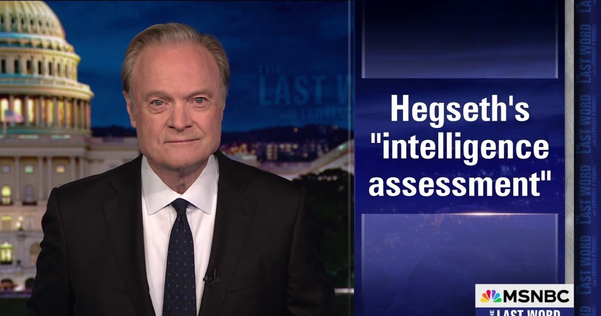 Trump’s incompetent SecDef, Pete Hegseth, fails his intelligence assessment