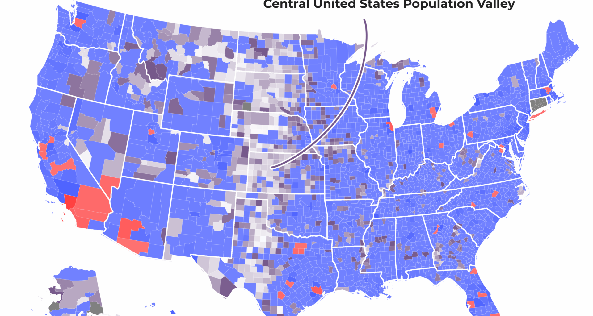 [OC] A look at United States county ty population (2023 via census.gov)