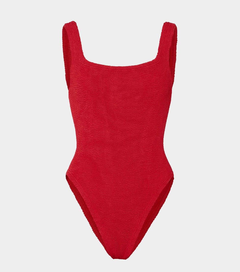 Square Neck Swim Red