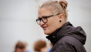 Eesti naiste koondise peatreener Aleksandra Ševoldajeva. Foto: Liisi Troska / jalgpall.ee