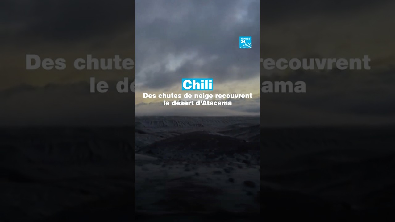 🇨🇱 Chili : de rares chutes de neige recouvrent le désert d'Atacama • FRANCE 24