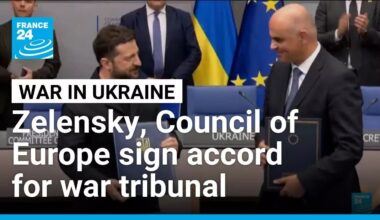 Zelensky, Europe rights body sign accord for Ukraine war tribunal • FRANCE 24 English