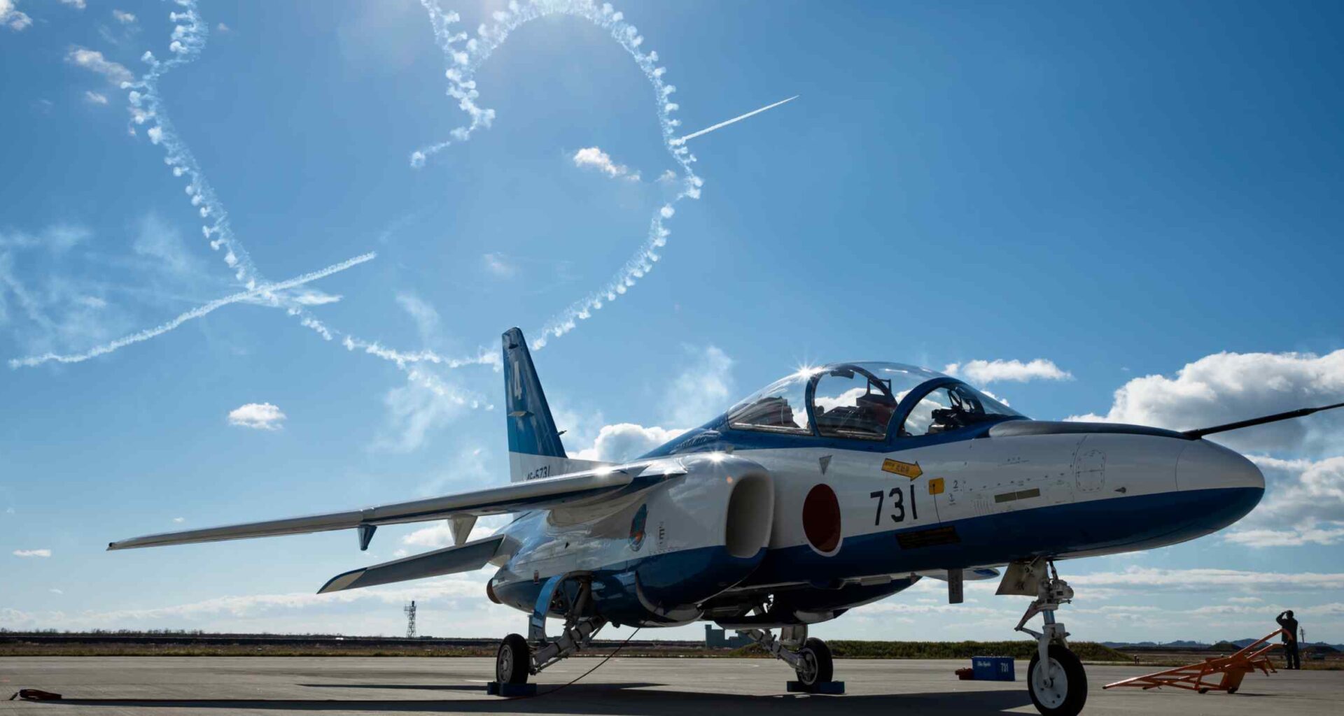 Blue Impulse aerobatics team draws visitors to northern Japan city