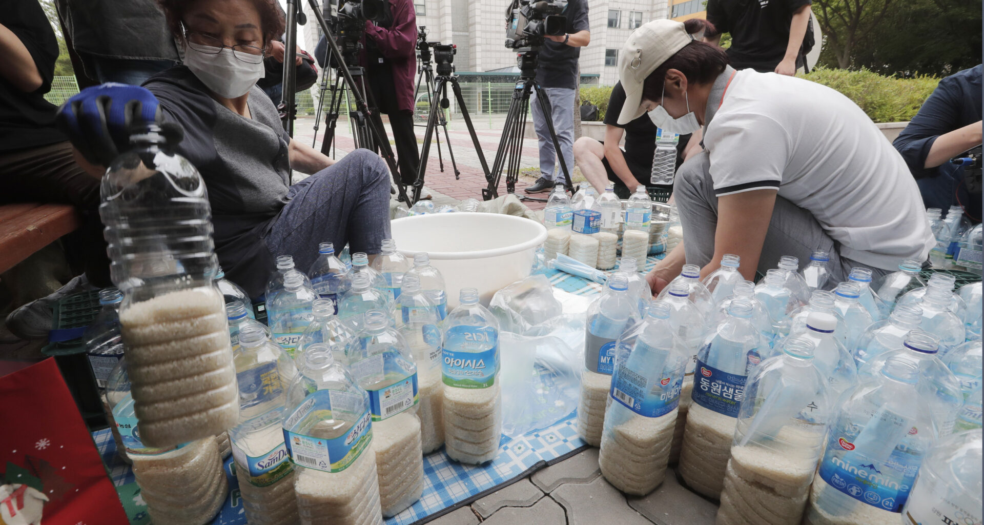 Rice bottles to North Korea