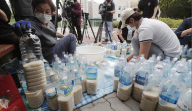 Rice bottles to North Korea
