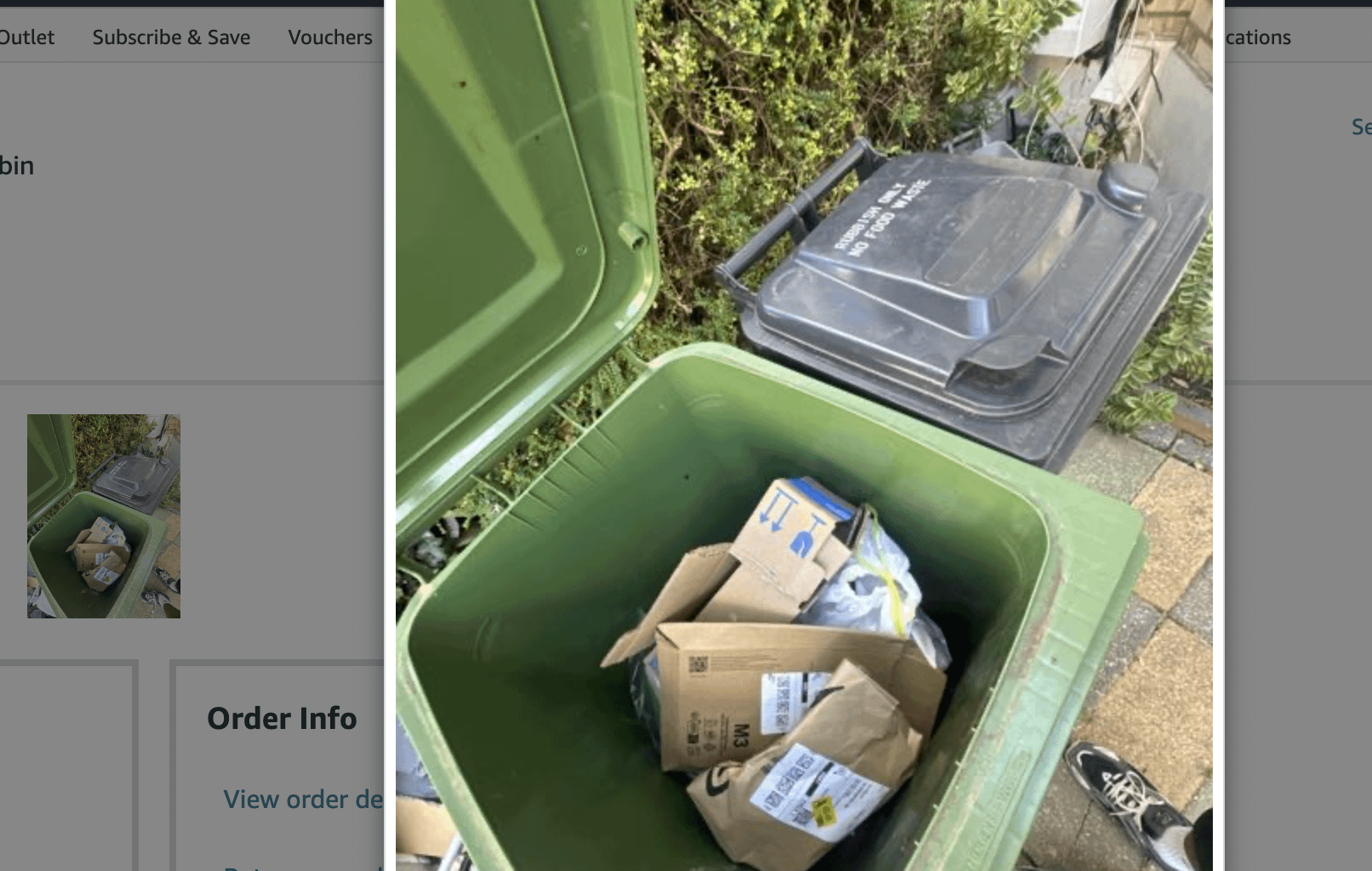 Amazon delivered a parcel to the inside of my recycling wheelie bin which has now been taken away... Is this one the dumbest things delivery people continue to do?