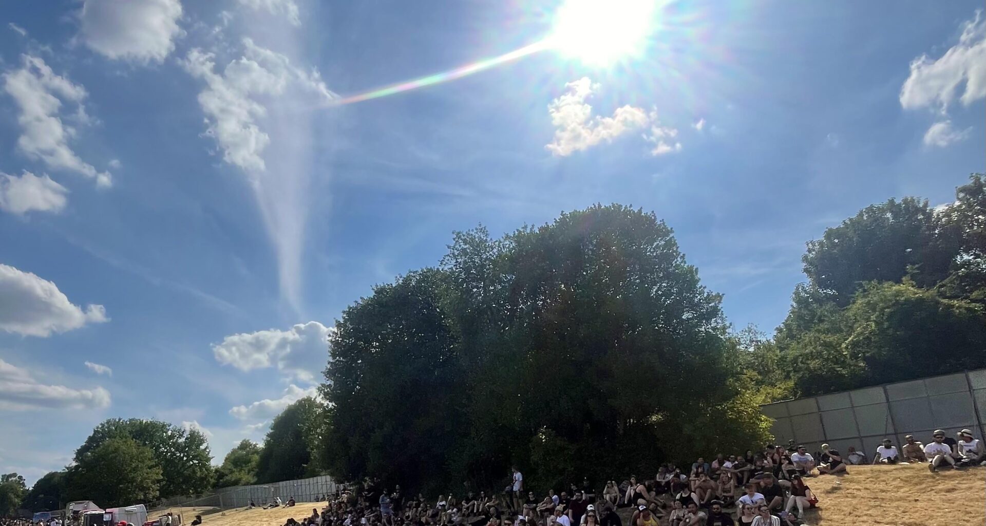 Great visual representation of how hot it was at Crystal Palace yesterday