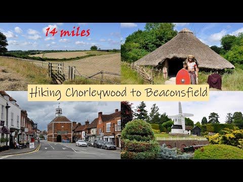 A great 14 mile countryside hike in the Chiltern Hills (just outside of London) - Chorleywood to Beaconsfield - via the River Misbourne Valley, open air museum & a model village :)