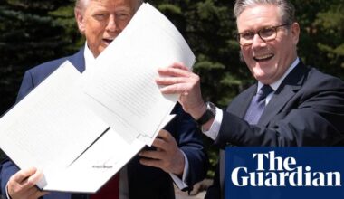 Trump says UK is protected from tariffs ‘because I like them’ as trade deal is signed off