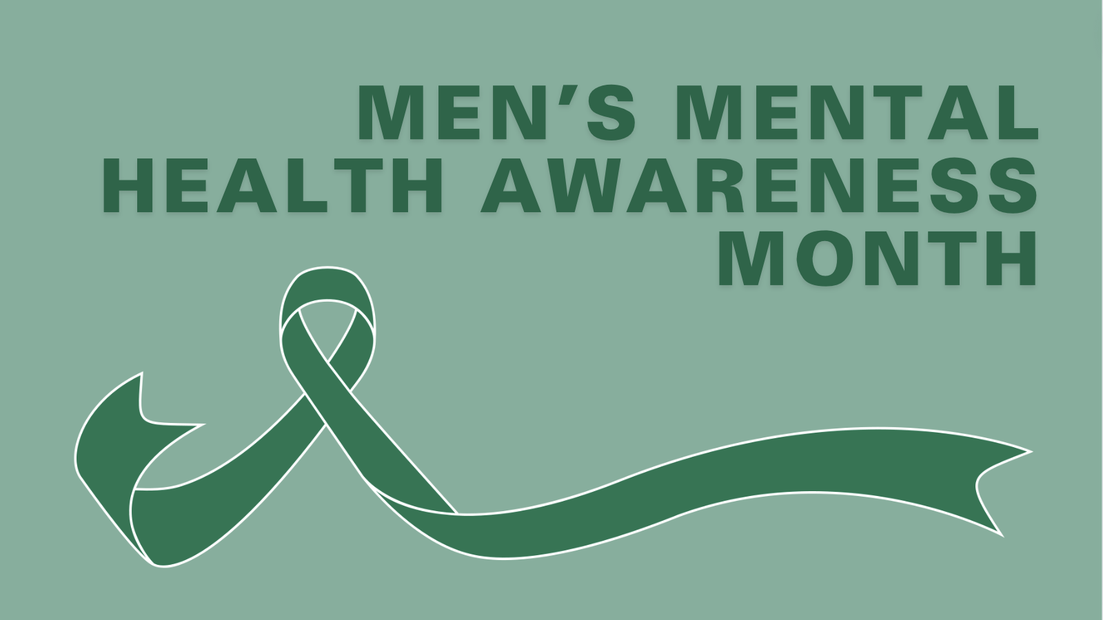Happy men's mental health awareness month everyone.