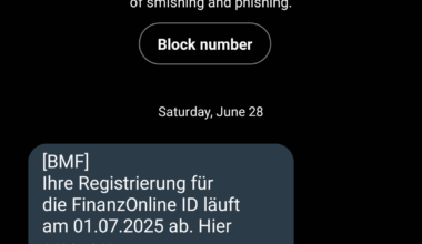 SMS FinanzOnline Scam