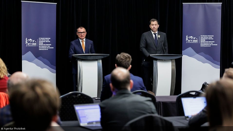 Press conference at the G7 meeting in Canada with Bundesbank President Joachim Nagel