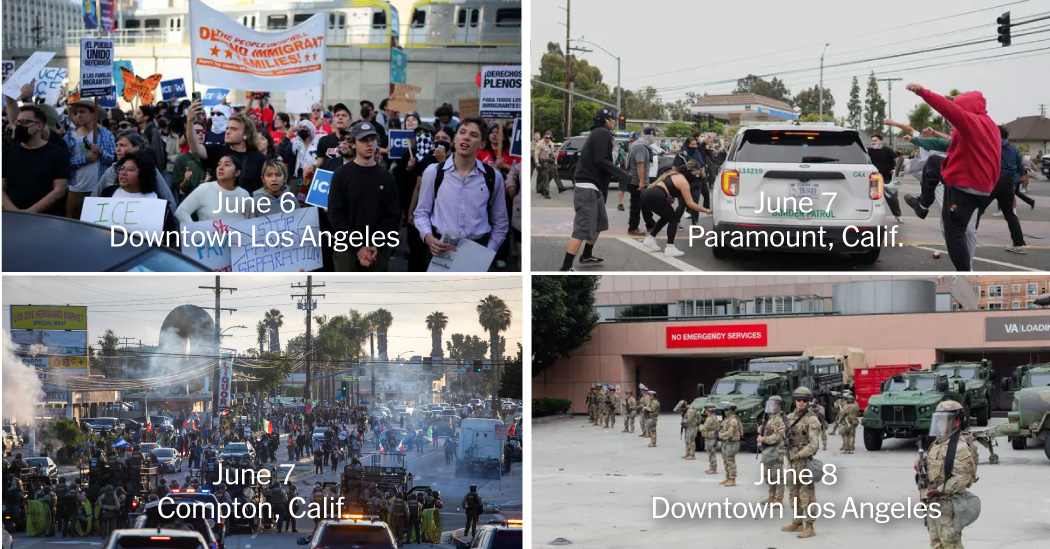 L.A. Protests Maps: How Immigration Raids and Federal Response Unfolded