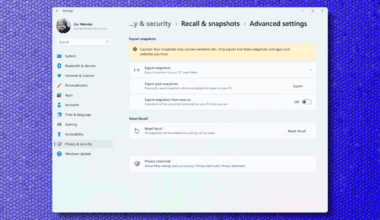 Windows-Insider-Vorschau ermöglicht Export der Recall-Schnappschüsse – in der EU