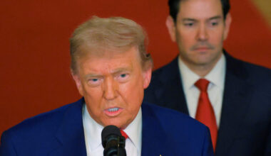 FILE PHOTO: U.S. President Donald Trump delivers an address to the nation at the White House in Washington, following U.S....