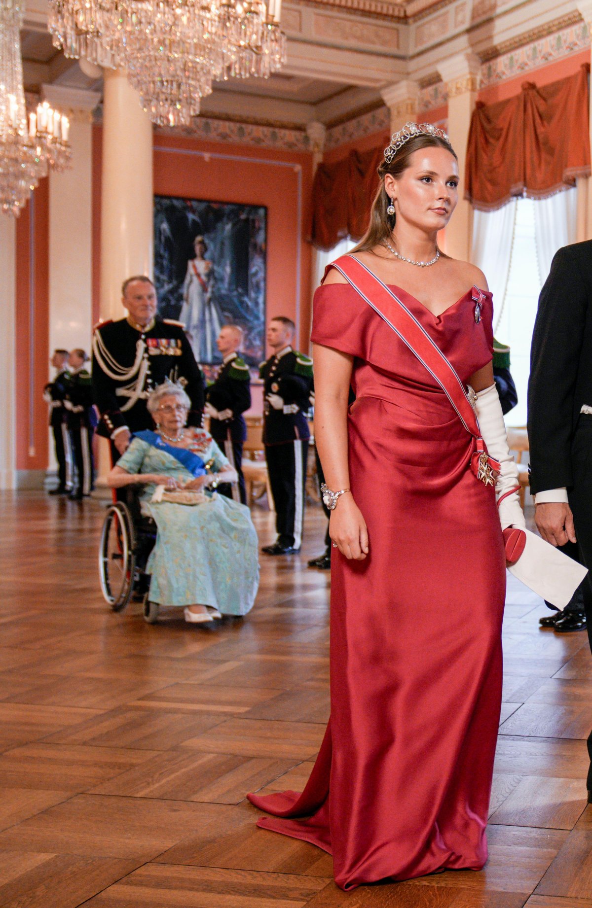 The King and Queen of Norway host a gala dinner for the visiting President of France at the Royal Palace in Oslo on June 23, 2025 (Stian Lysberg Solum/NTB/Alamy)