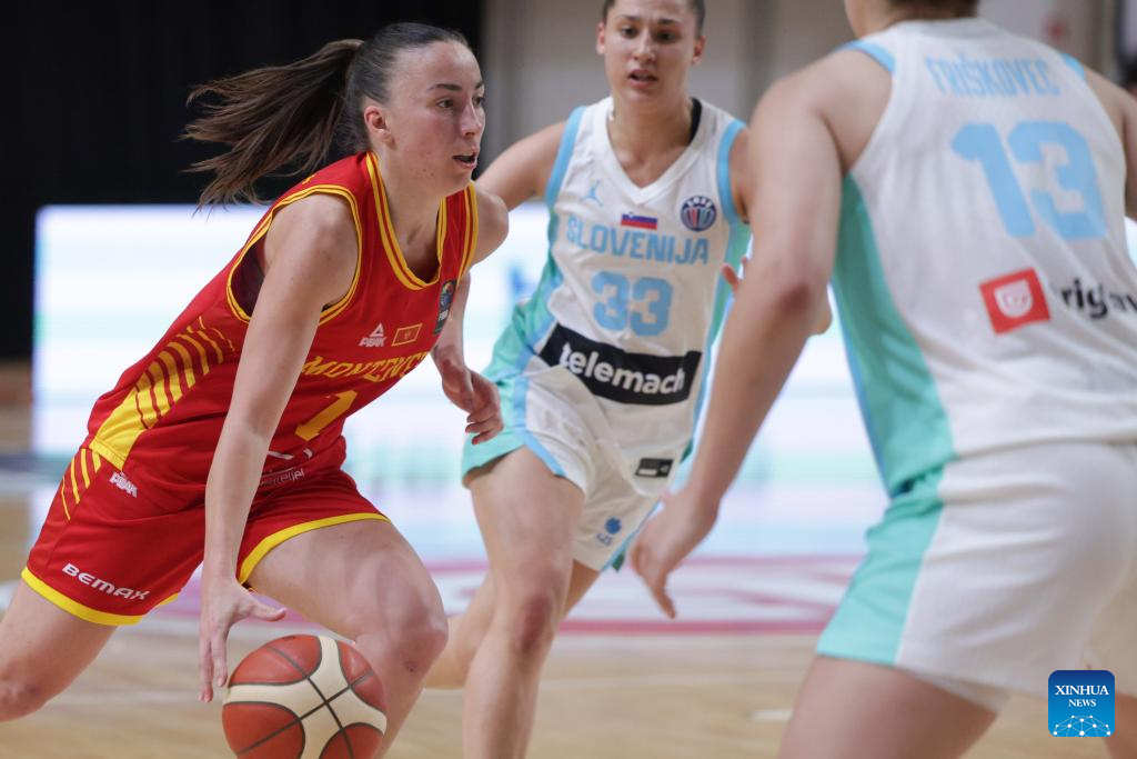 Women's Int'l Friendly Basketball Match: Slovenia vs. Montenegro-Xinhua